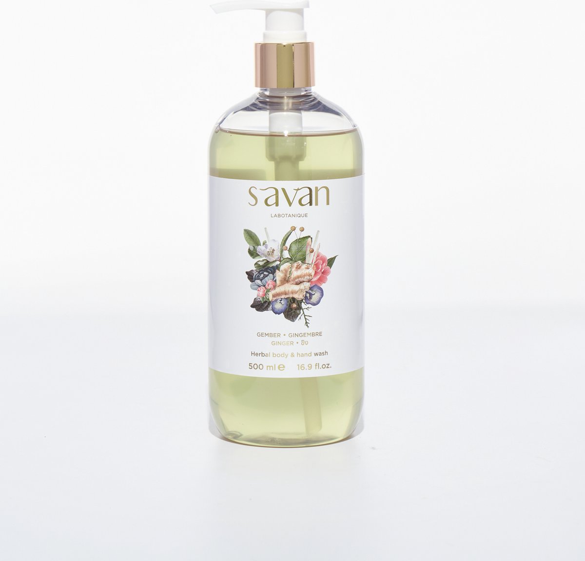 Aromatherapy Ginger shower gel / hand soap - 500 ml.