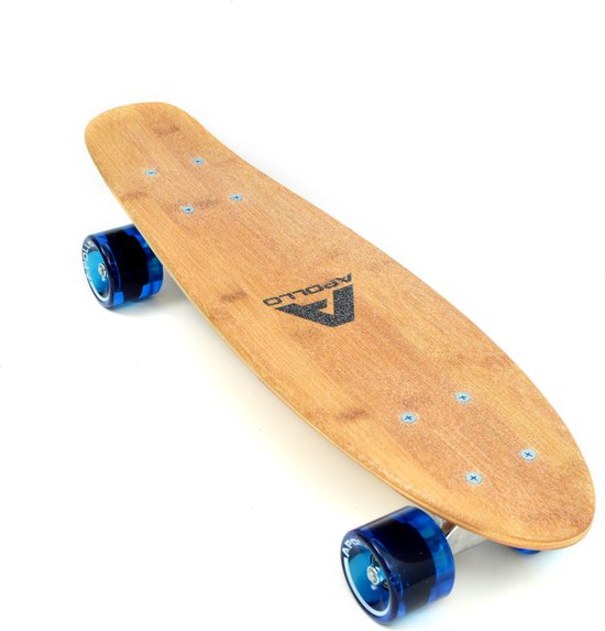 Meteor Compleet Retro Houten Skateboard - Ideaal Voor Kinderen En Tieners Jongens En Meisjes Miniboard Met Print Cruiser Board