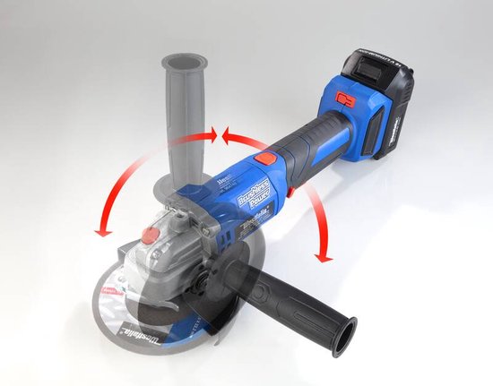 YATO professionele universele afzuigkap voor haakse slijpers voor het scheiden en snijden van hout, incl. zaagblad 125 mm, M14 opname, traploze diepte