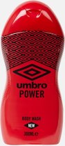 Umbro Power For Men nettoyant pour le corps Rouge - 300 ml - Geur d'agrumes et d'herbes - Gel Shower - Gel douche - Gel douche