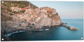 Tuinposter – Huisjes aan de Kust in Cinque Terre, Italië - 100x50 cm Foto op Tuinposter (wanddecoratie voor buiten en binnen)