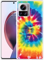 Cazy Hoesje geschikt voor Motorola Edge 30 Ultra - Tie Dye