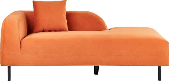 LE CRAU - Chaise longue - Oranje - Linkerzijde - Fluweel