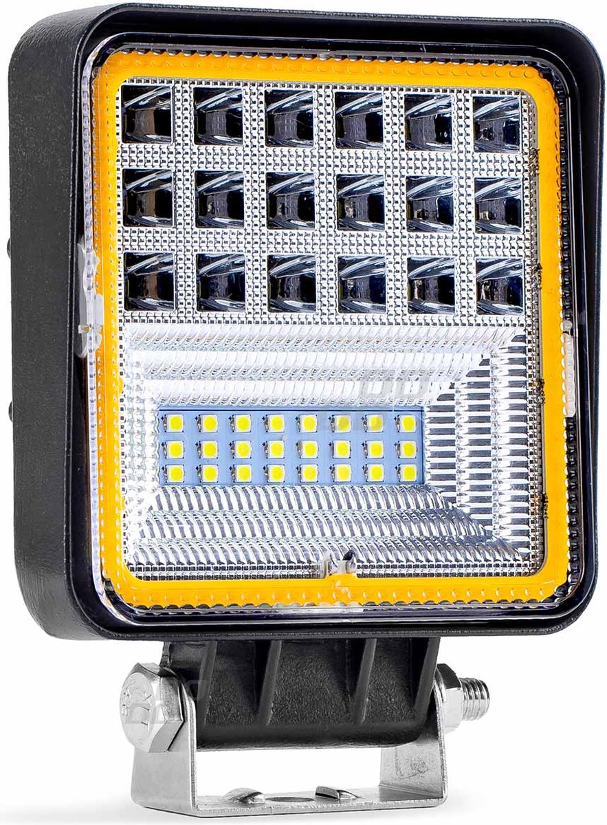 LED Werklamp schijnwerper - 3360LM - Vierkant - Wit / Oranje