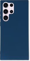 Casemania Hoes Geschikt voor Samsung Galaxy S23 Ultra Donker Blauw - Extra Stevig Siliconen Back Cover