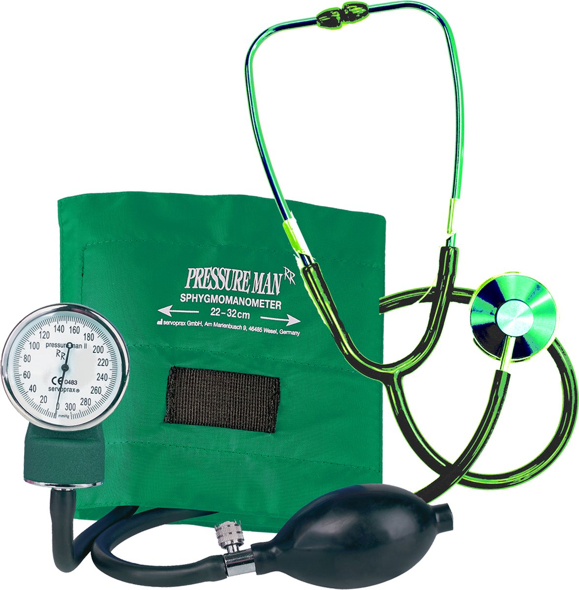 Handmatige Bloeddrukmeter met stethoscoop voor Verpleegkundige - Groen - Nurse