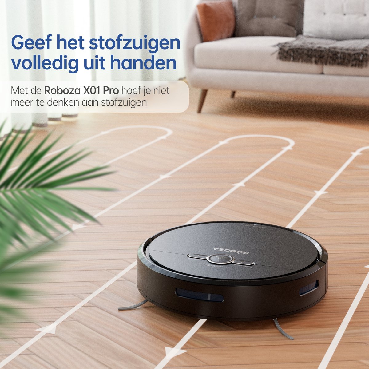 Roboza X01 Pro Robotstofzuiger Met Dweilfunctie Stofzuiger