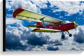 WallClassics - Toile - Planeur rouge dans le ciel - 60x40 cm Photo sur toile (Décoration murale sur toile)