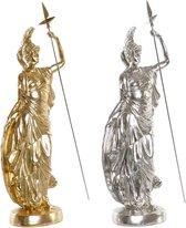 Decoratieve figuren DKD Home Decor Dios Marte Griekse Godin Ziverachtig Gouden Hars (16,5 x 10,5 x 50 cm) (2 Stuks)