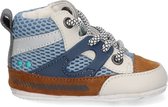 BunniesJR 223122-503 Jongens Babysneakertjes - Blauw/Bruin/Beige - Leer - Veters