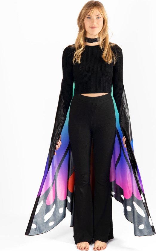KIMU luxe grandes ailes de papillon costume arc-en-ciel ailes de papillon costume