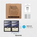 Zwart Auronic Solar pakket van 2 stuks, 97 LED, 13 cm hoog, 10,9 cm breed, met pluggen en schroeven.