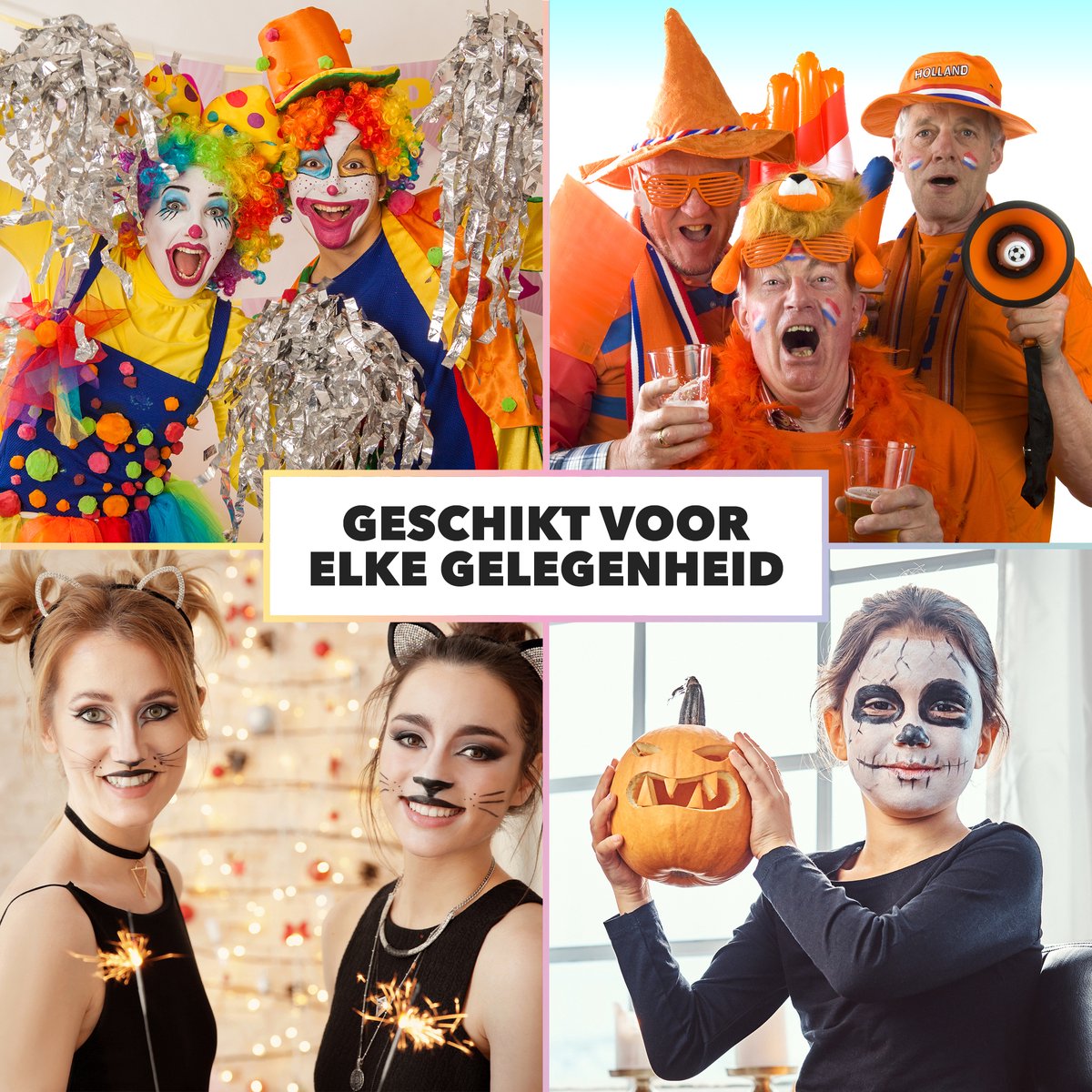 Easynova Complete Schmink Set voor Kinderen en Volwassenen op Waterbasis - 15 Kleuren - Schmink Sjablonen - Schmink Voor Carnaval — afbeelding 9