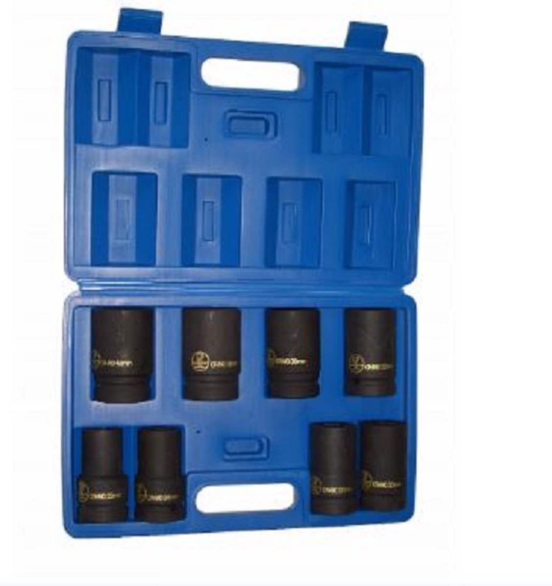 Doppenset, kracht 1", 8-dlg. CR-M0, 24-41x 88 mm, Phosphated zwart