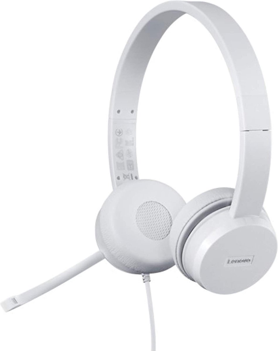 Lenovo GXD1E71385 hoofdtelefoon/headset Bedraad Pols Oproepen/muziek USB Type-A Grijs
