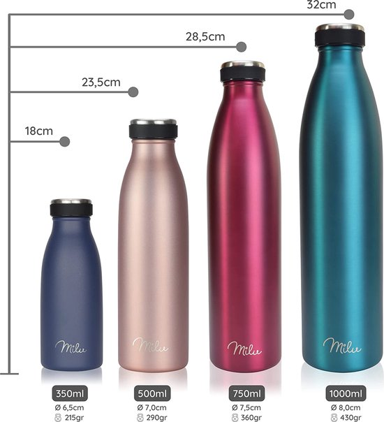 Thermosfles, 2,5 L, geïsoleerde fles, roestvrijstalen drinkfles