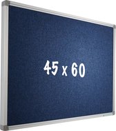 Tableau d'affichage Camira tissu PRO - Cadre en aluminium - Montage facile - Punaises - Blauw - Tableaux d'affichage - 45x60cm