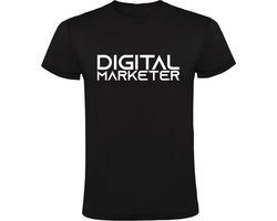 Digital Marketer Heren T-shirt | online | marketing | internetmarketing | media | onderneming | webshop | Zwart