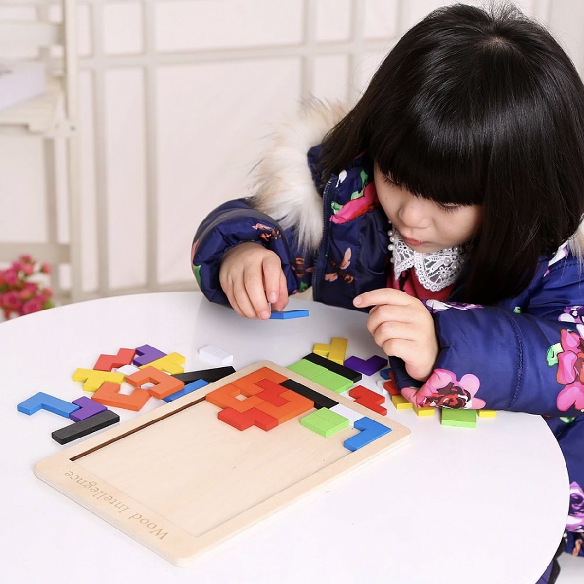 Mamabrum Puzzle-Sortierschale Montessori-Pädagogik-Box für Kleinkinder