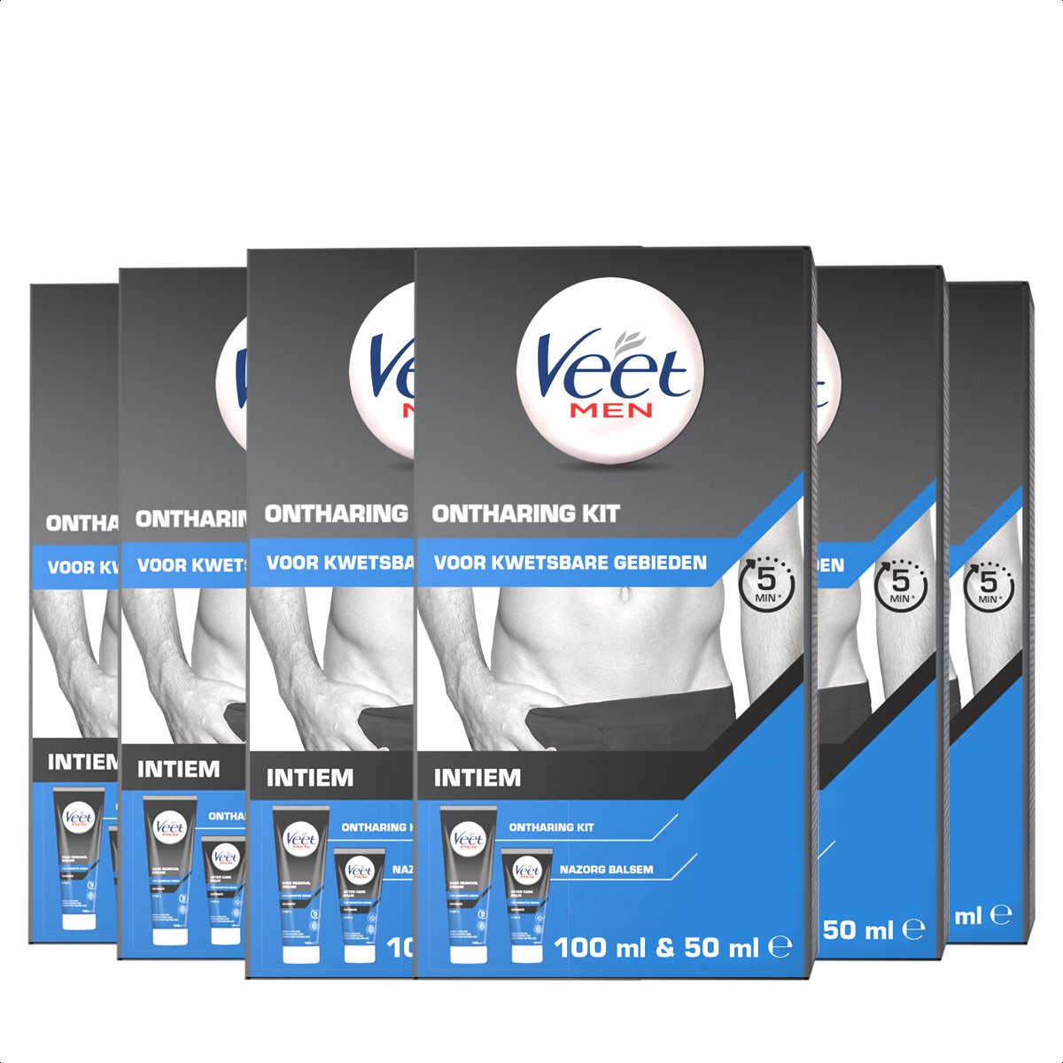 Veet Men Ontharingskit voor Intieme Delen - Ontharingscrème en Aftercare balsem – 100ml + 50ml - 6 Stuks - Voordeelverpakking — cadeau in Cadeau-ideeën - foto 2