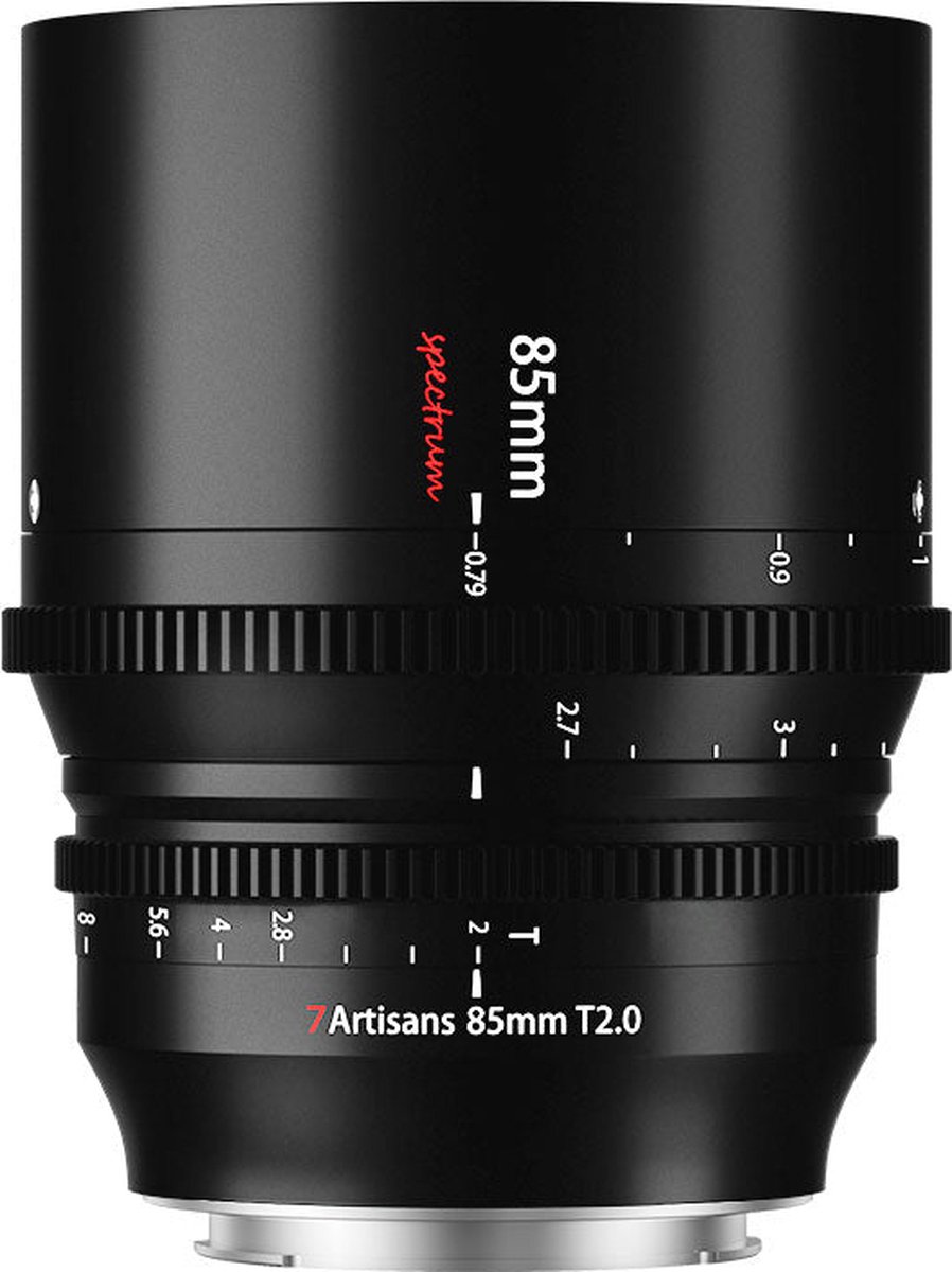 7Artisans 85mm T2.0 Canon RF MILC/SLR Bioscooplens Zwart