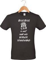 mijncadeautje - T-shirt unisex - zwart - Opzij Opzij ik moet naar mijn : Berner Sennenhond - maat XXL