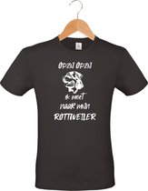 mijncadeautje - T-shirt unisex - zwart - Opzij Opzij ik moet naar mijn : Rottweiler - maat 3 XL