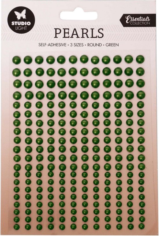 Studio Light Essentials Selfadhesive Pearls Dark Groen Pearls