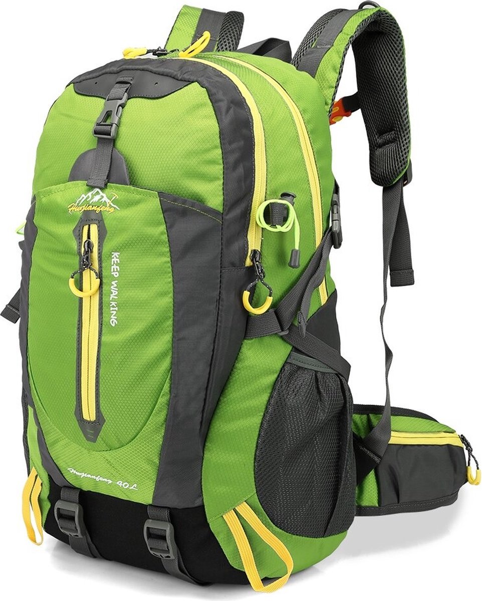 RAMBUX® - Backpack - Wandelrugzak - Licht Groen - Rugzak - Reistas - 40 Liter