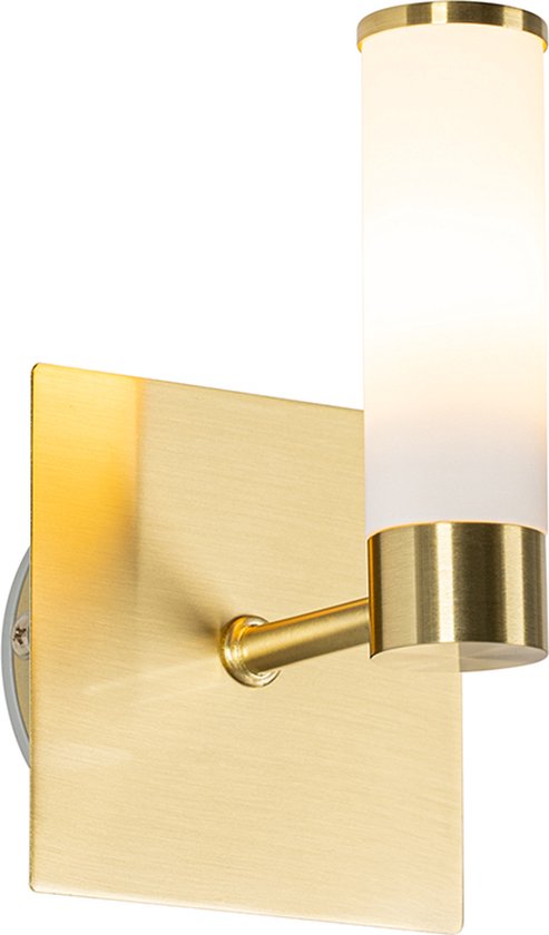 QAZQA bath - Moderne Wandlamp voor binnen voor badkamer - 1 lichts - D 11.5 cm - Goud/messing -