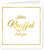 Gold white cards - Dikke knuffel