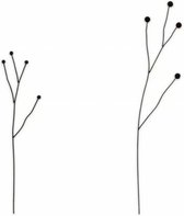 vtwonen de fleurs branches noir 50 cm lot de 2