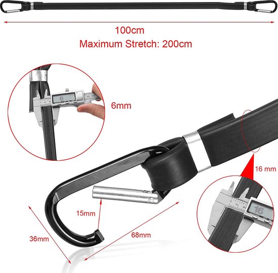 Zwart met Witte Stip motief Bretels met de sterkste stalen clips | Heavy Duty motief bretels