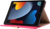 Phreeze Tablethoes - Geschikt voor iPad 9 2021 Hoes - 10.2 Inch - Luxe Lederen Hoesje - Ingebouwde Standaard met Kaarthouders - Hoesje met Magnetische Sluiting - Beschermhoes - Roze
