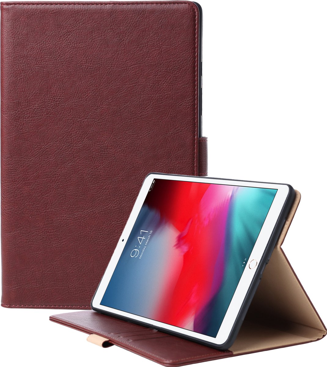Phreeze Tablethoes - Geschikt voor iPad 6 2018 Hoes - 9.7 Inch - Luxe Lederen Hoesje - Ingebouwde Standaard met Kaarthouders - Hoesje met Magnetische Sluiting - Beschermhoes - Wijnrood