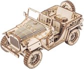 Robotime - Army Field Car - Leger voertuig - Militaire auto - Houten modelbouw - Modelbouw - DIY - Hout 3D puzzel - Tieners - Volwassenen - 369 stukjes