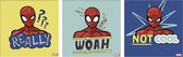 Disney | Marvel Comics | Spiderman Badges - Canvas Set van 3 - 30x90 cm