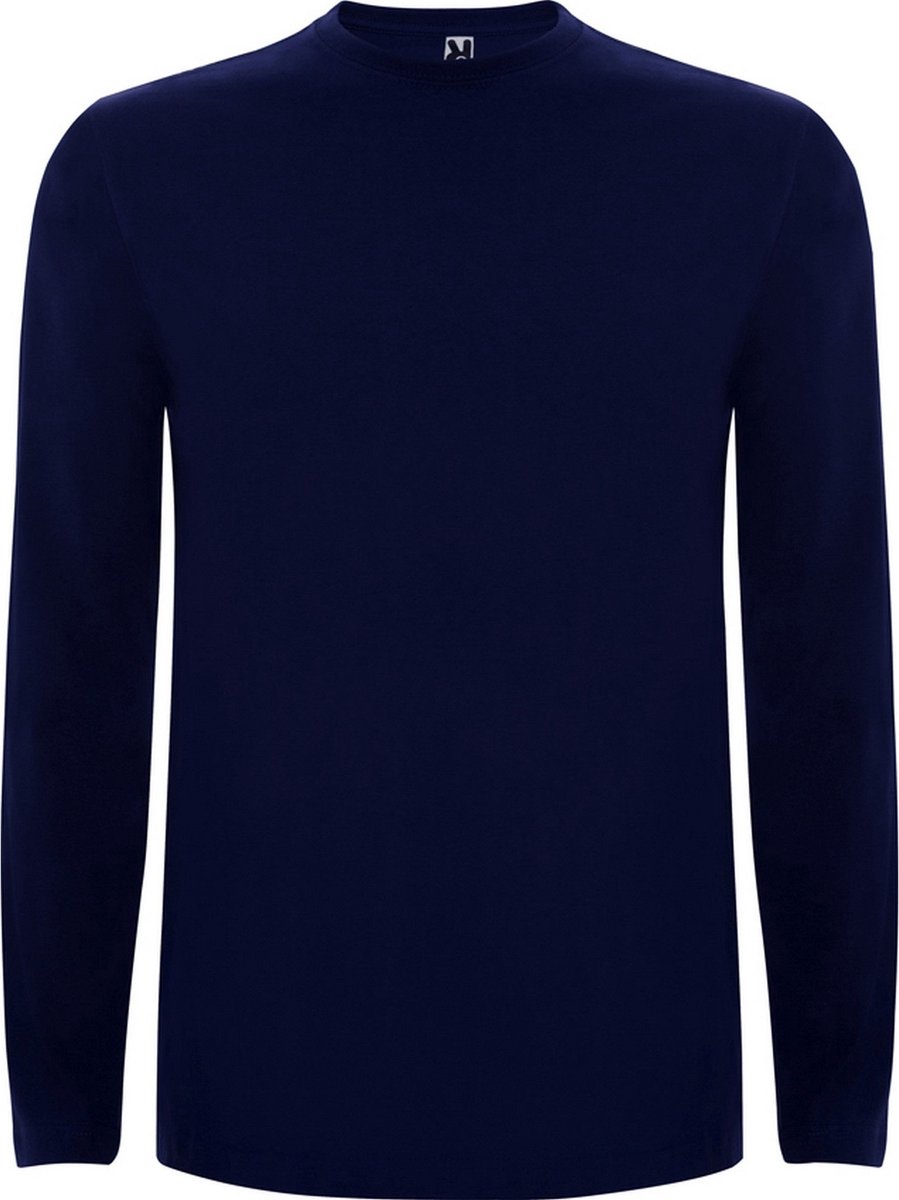 Donker Effen t-shirt lange mouwen model Extreme merk Roly Blauw