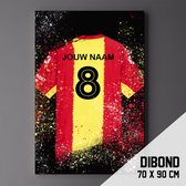 Go Ahead Eagles - Poster - Schilderij - Voetbal Shirt Op Dibond 70 x 90 cm + ophangsysteem (gepersonaliseerd, naam + nummer)