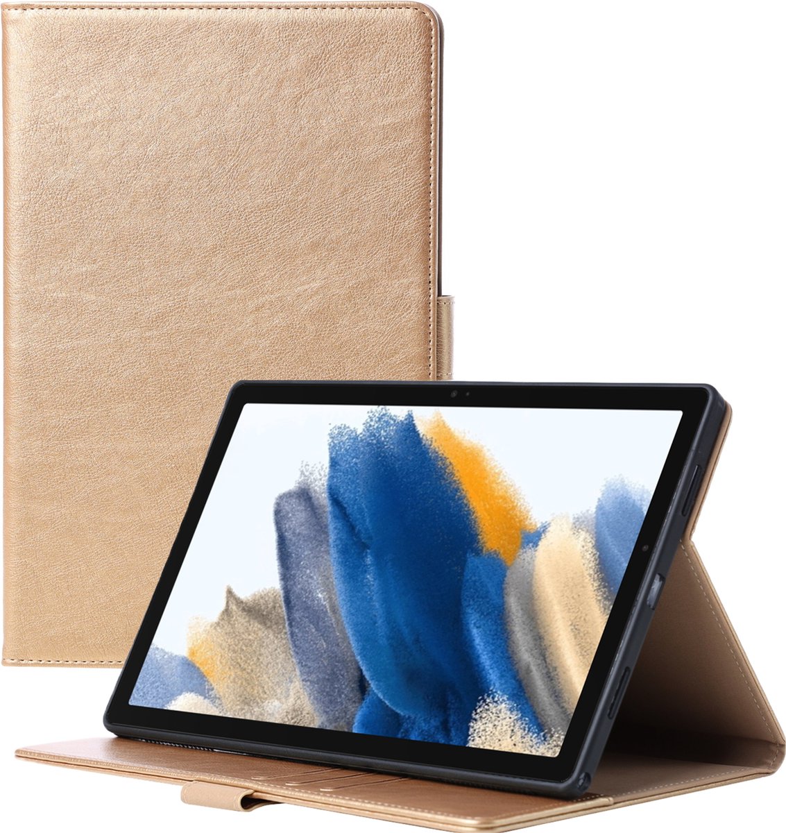 Luxe Samsung Tab A8 Hoes Leer Samsung Tablet A8 Hoesje 2022 Goud