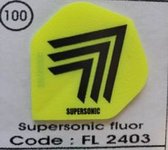 Dartflights 100 Micron Supersonic 10 sets (30 stuks) Fluor Geel