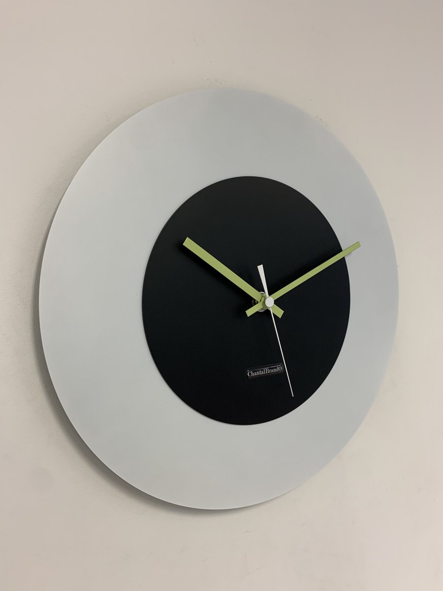 Wandklok ChantalBrandO MISTRAL WHITE & BLACK -- MODERN DESIGN --