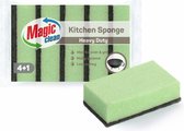 Magic Clean Schuurspons - Groen - 4+1 stuks