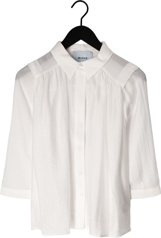 Minus Aneda 3/4 Sleeve Shirt Dames - Jurken - Gebroken wit - Maat 38