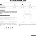 Maattabel en onderhoudsinstructies voor hoofddeksels van GripGrab.
