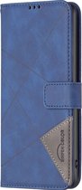 Mobigear Rhombus Telefoonhoesje geschikt voor Google Pixel 7a Hoesje Bookcase Portemonnee - Blauw