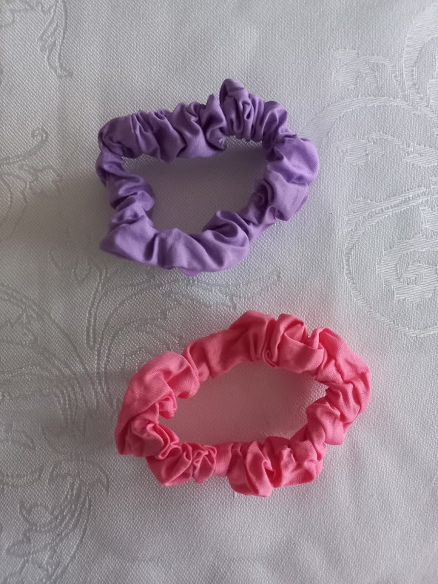 Le Sjalerie scrunchie Haarelastiek set van 2 stuks