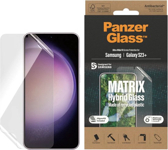 PanzerGlass Matrix Hybrid Film Screen Protector - For Samsung Galaxy S23  Ultra