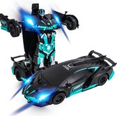MEWAU 1:18 RC transformerende auto/robot - 2 in 1Afstand Bestuurbare Auto -Gebaar waarneming - Speelgoed Auto - Zwart