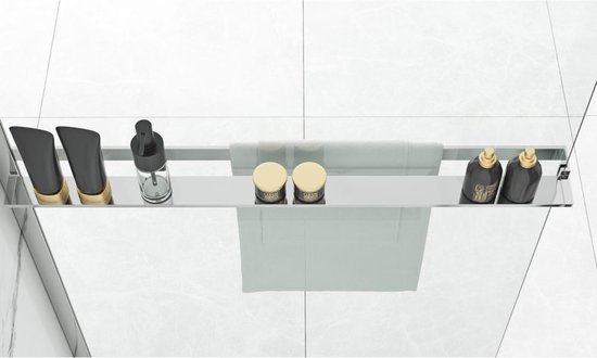 REA Inkortbare Handdoekrek - Planchet 120 cm t.b.v. Douchewand - Chroom |  bol.com